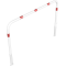 Access barriers | removable and revolving | with triangular locking mechanism | without quarter-bent bar | hot-dip galvanized and white coatedwith red reflecting stripes | total width: 2000 mm